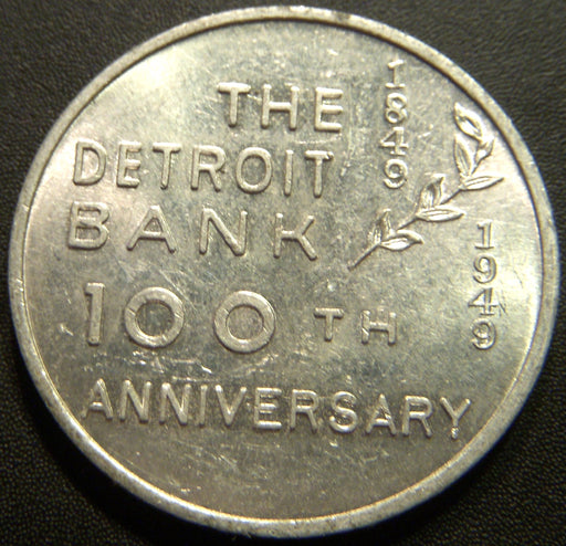 1949 The Detroit Bank 100th Anniversary Token