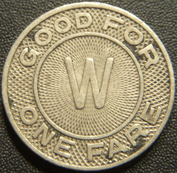 1947 Warren, OH Transp. Co. One Fare Token