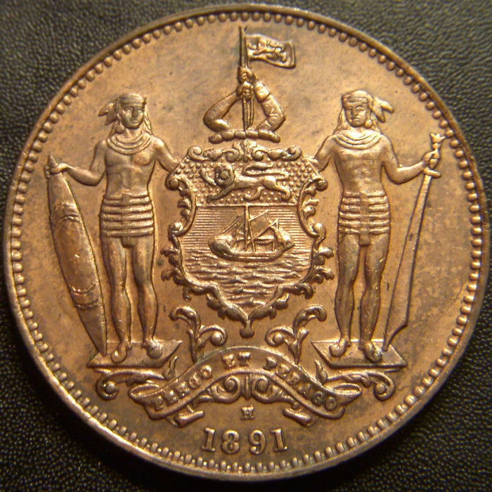 1891H 1 Cent - British North Borneo