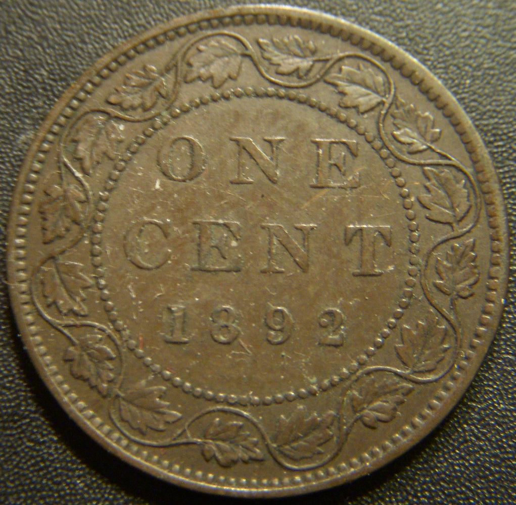 1892 Canadian Large Cent - Very Fine