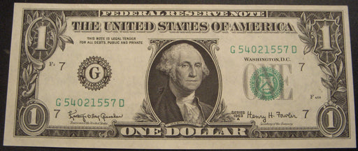1963A (G) $1 Federal Reserve Note - FR# 1901G