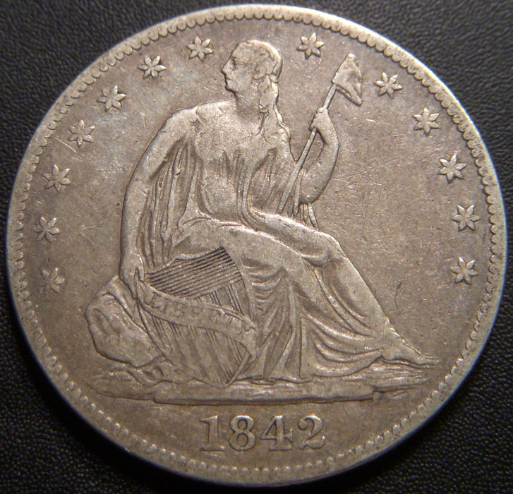 1842-O Seated Half Dollar - Medium Date Very Fine