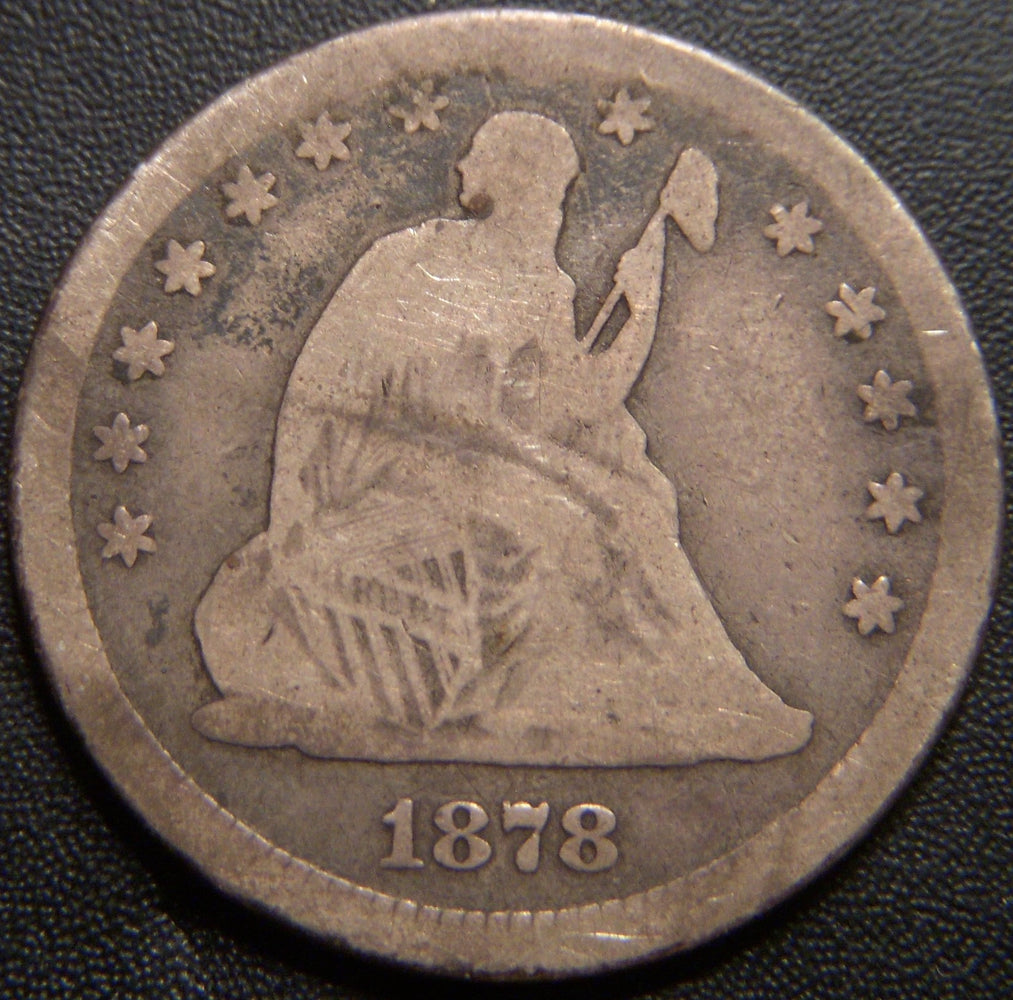 1878 Seated Quarter - Very Good/AG