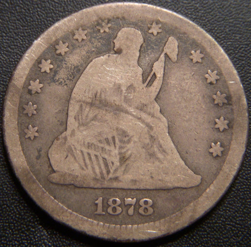 1878 Seated Quarter - Very Good/AG