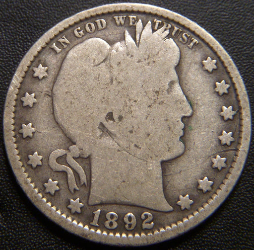 1892 Barber Quarter - Good