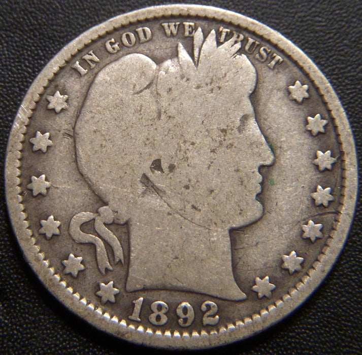 1892 Barber Quarter - Good