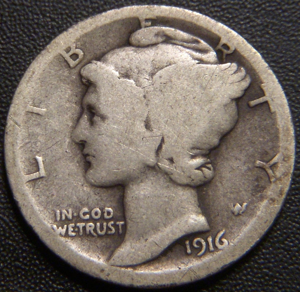 1916-D Mercury Dime - Good