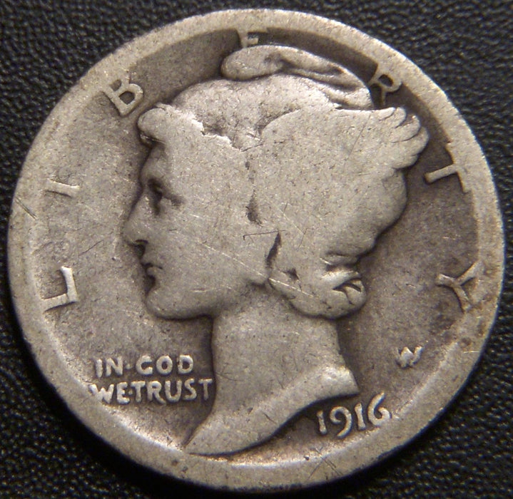 1916-D Mercury Dime - Good
