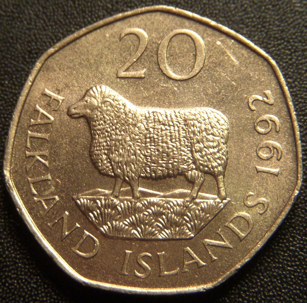 1992 20 Pence - Falklands