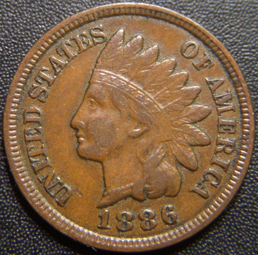 1886 Indian Head Cent - T2 C/A Very Fine