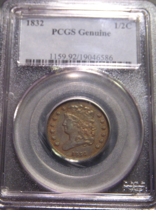 1832 Half Cent - PCGS Genuine