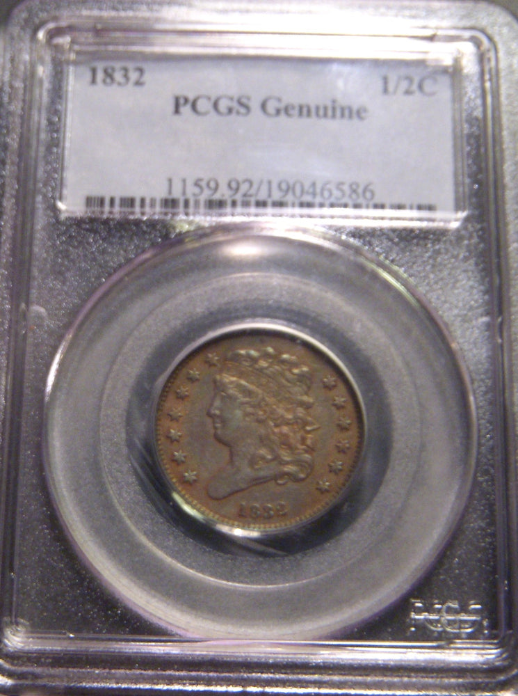 1832 Half Cent - PCGS Genuine