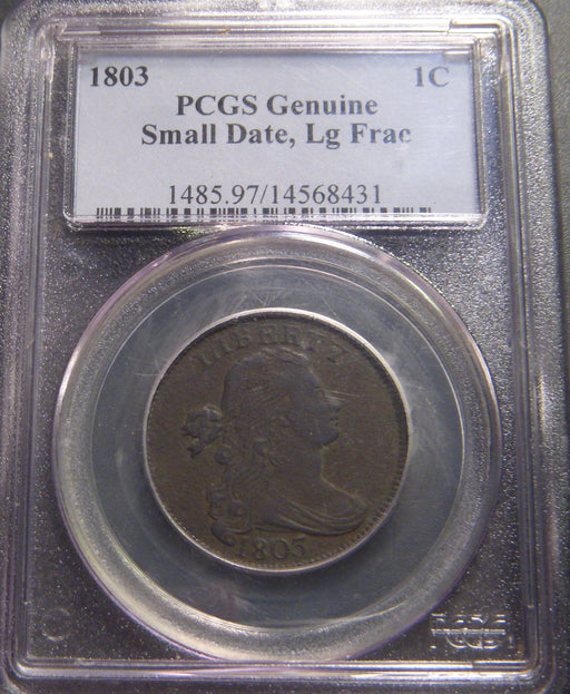 1803 Large Cent - Small Date, Lg Frac PCGS Genuine