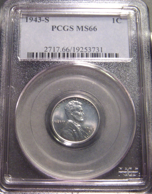 1943-S Lincoln Cent - PCGS MS66
