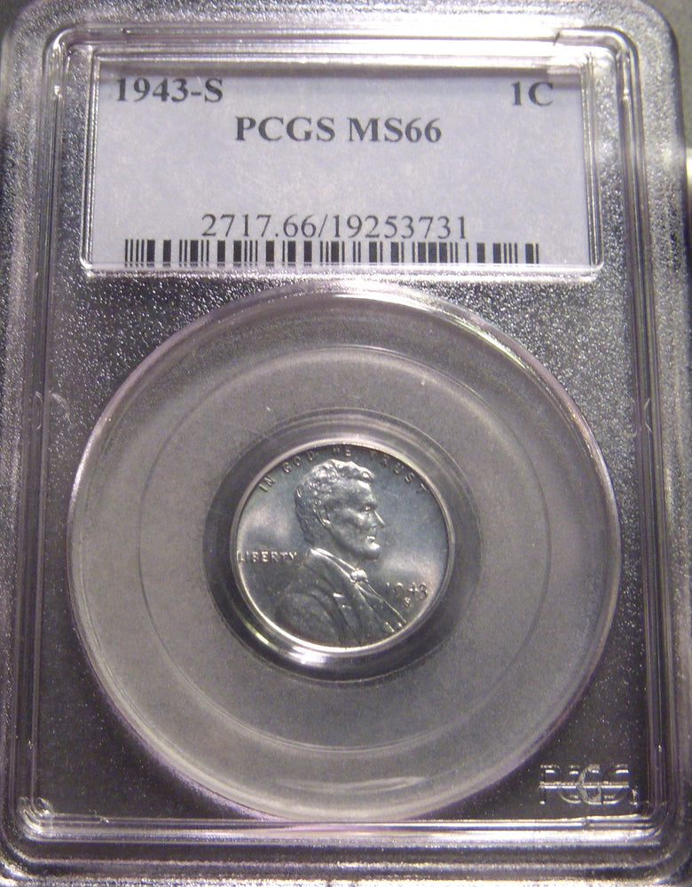 1943-S Lincoln Cent - PCGS MS66