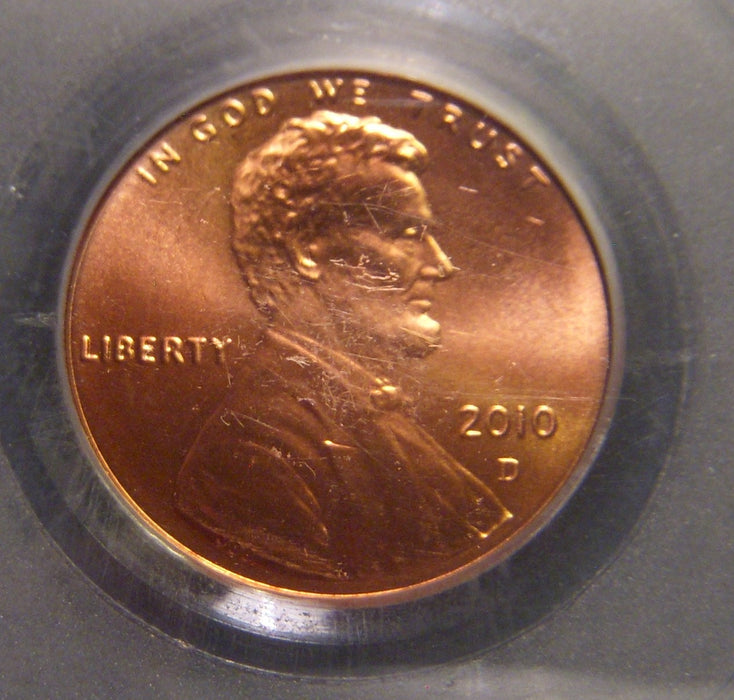 2010-D Lincoln Cent - PCGS SP67RD Satin Finish
