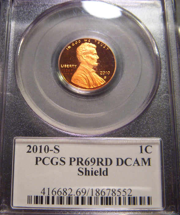 2010-S Lincoln Cent - PCGS PR69RD DCAM