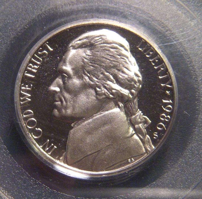 1986-S Jefferson Nickel - PCGS PR69DCAM