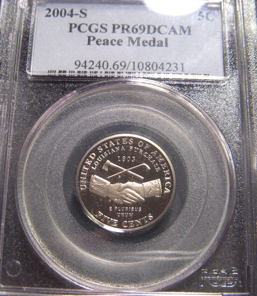 2004-S Jefferson Peace Medal Nickel - PCGS PR69DCAM