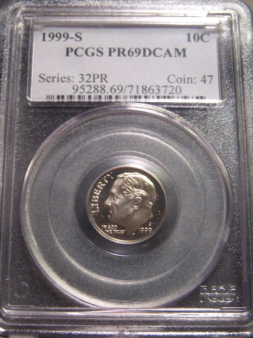 1999-S Roosevelt Dime - PCGS PR69DCAM