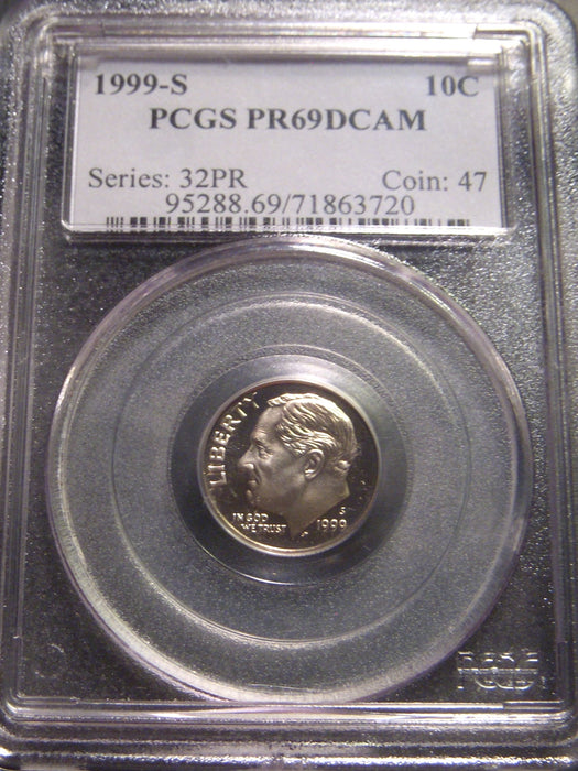 1999-S Roosevelt Dime - PCGS PR69DCAM