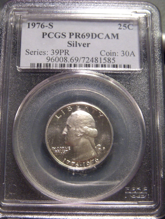 1976-S Washington Quarter - PCGS PR69DCAM Silver