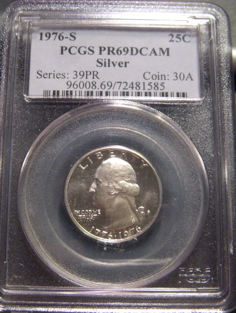 1976-S Washington Quarter - PCGS PR69DCAM Silver