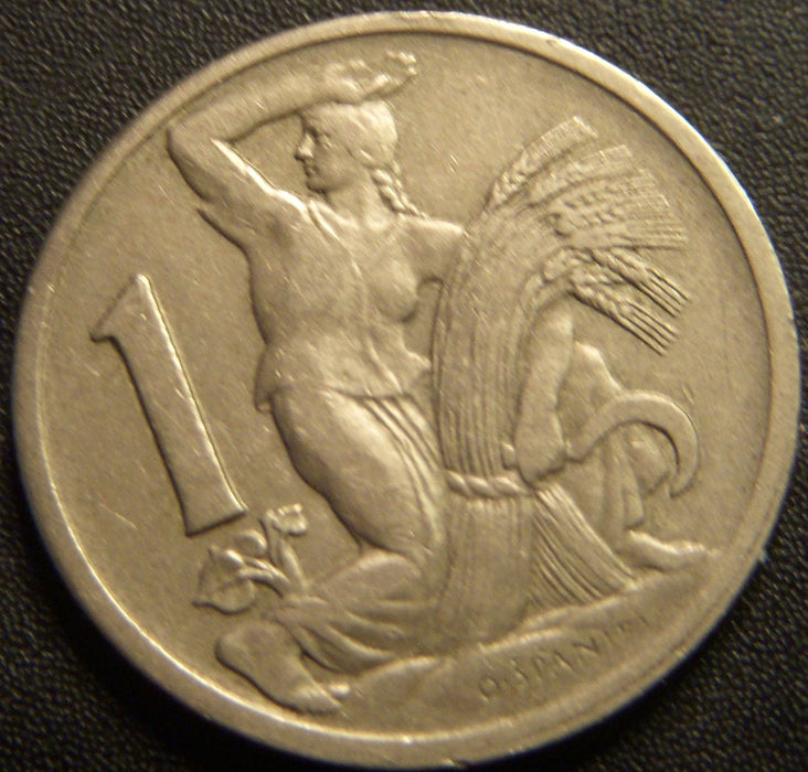 1922 1 Koruna - Czechoslovakia