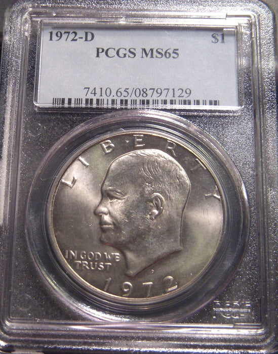 1972-D Eisenhower Dollar - PCGS MS65