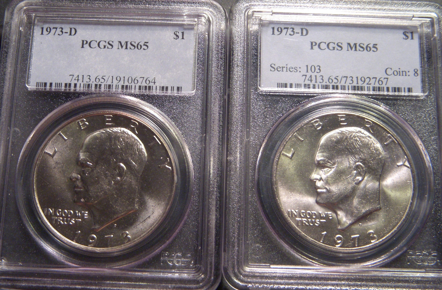 1973-D Eisenhower Dollar - PCGS MS65