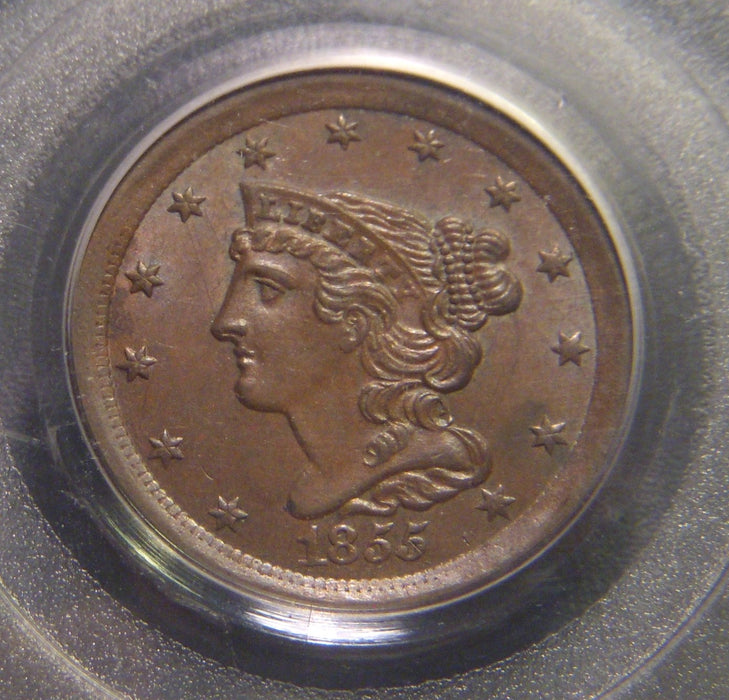 1855 Half Cent - PCGS MS64BN