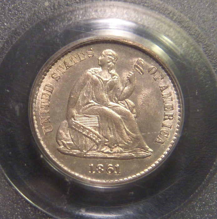 1861 Seated Half Dime - PCGS MS63