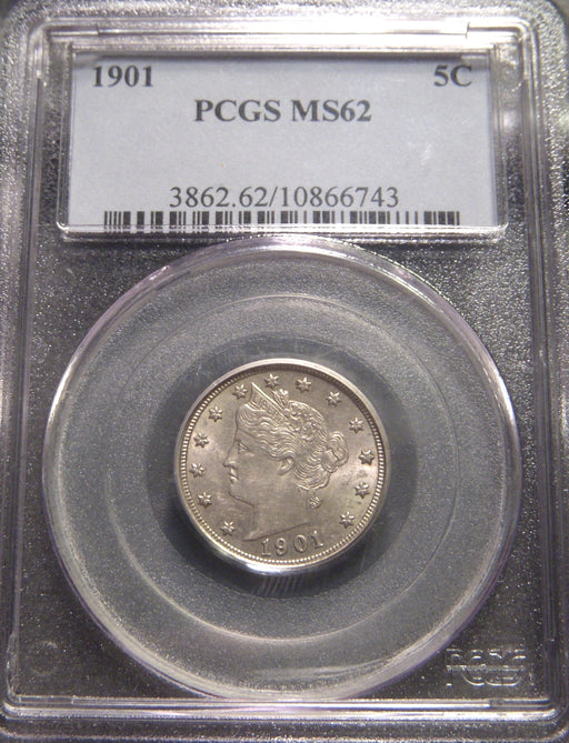1901 Liberty Nickel - PCGS MS62
