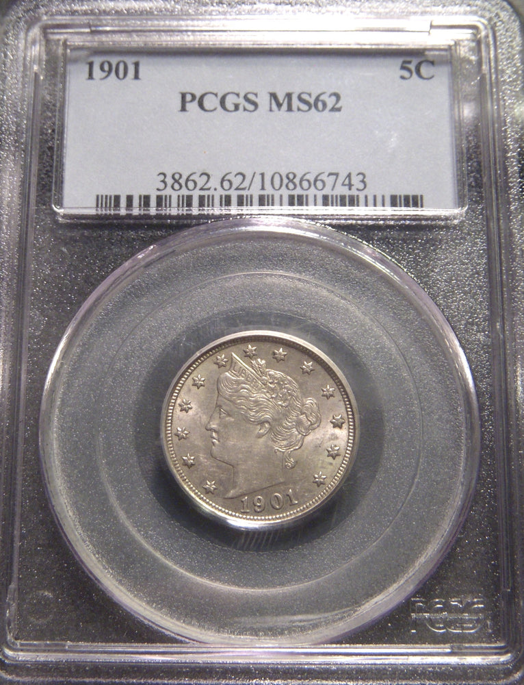 1901 Liberty Nickel - PCGS MS62