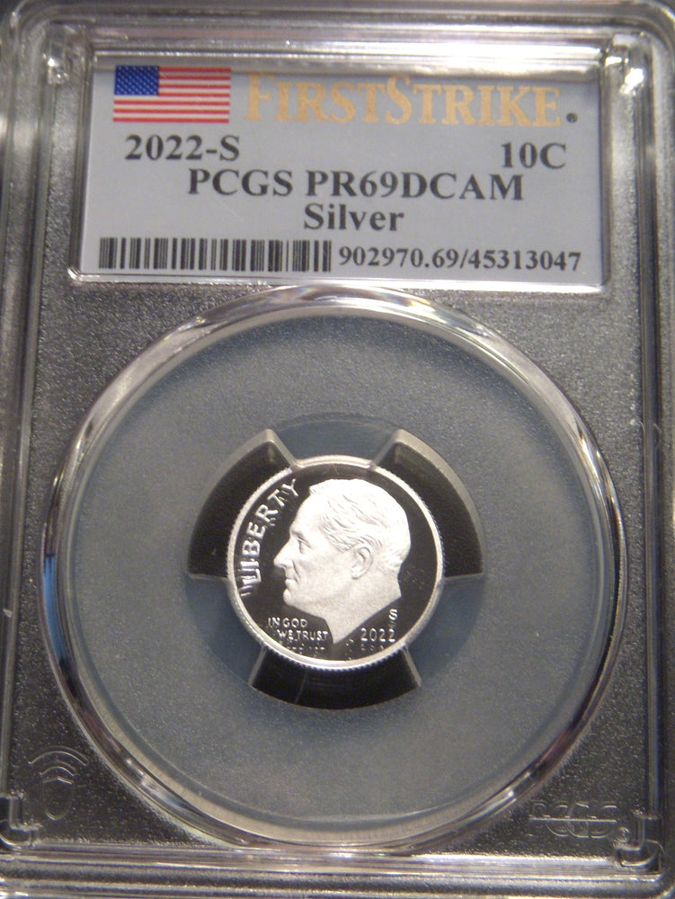 2022-S Roosevelt Dime - PCGS PR69DCAM Silver