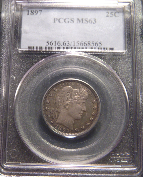 1897 Barber Quarter - PCGS MS63