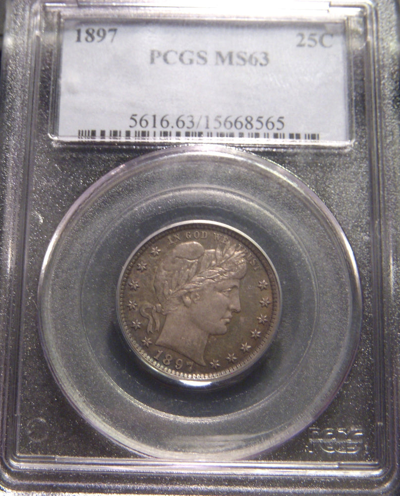 1897 Barber Quarter - PCGS MS63