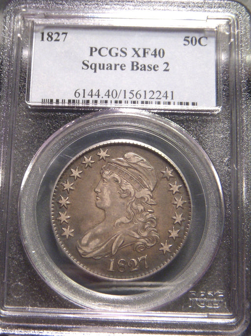 1827 Bust Half Dollar - PCGS XF Square Base 2