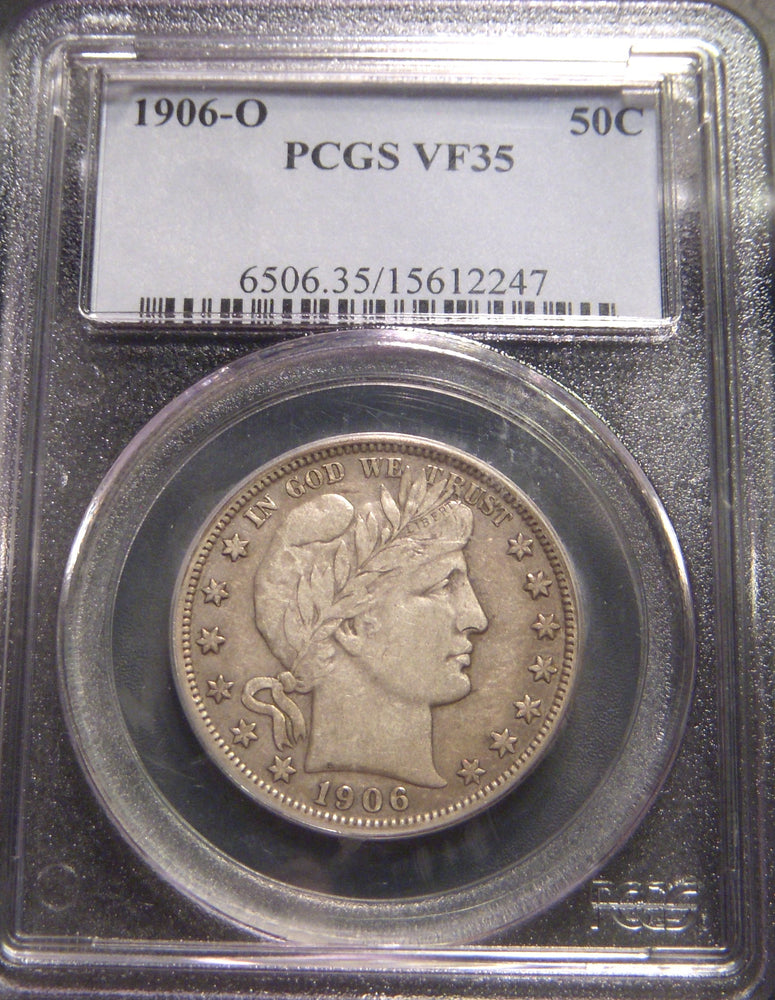 1906-O Barber Half Dollar - PCGS VF35