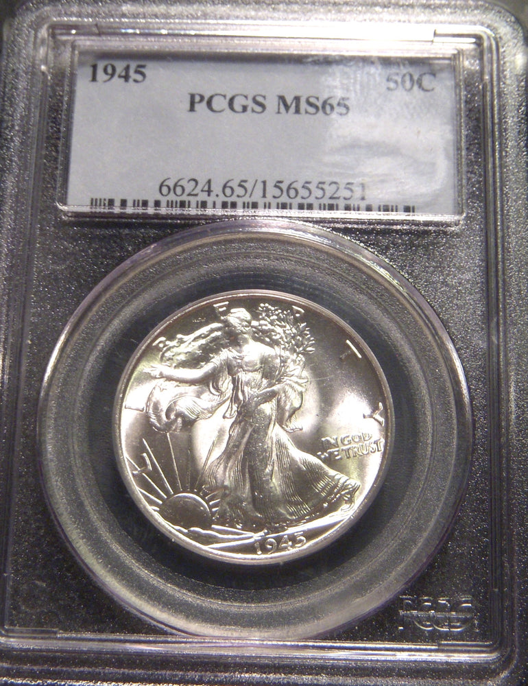 1945 Walking Half Dollar - PCGS MS65