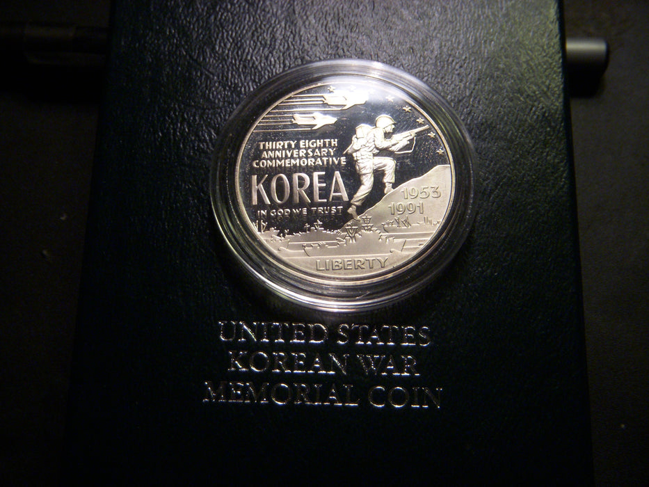 1991-P Korean War Commemorative Proof Silver Dollar