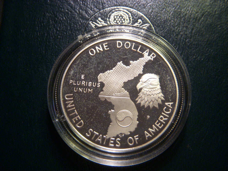 1991-P Korean War Commemorative Proof Silver Dollar