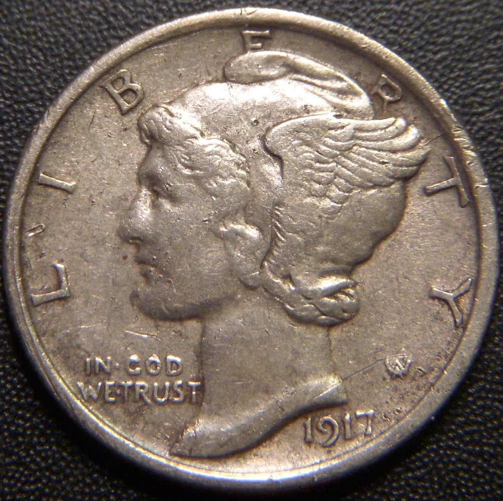 1917-D Mercury Dime - Extra Fine