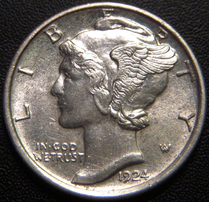 1924-D Mercury Dime - AU+