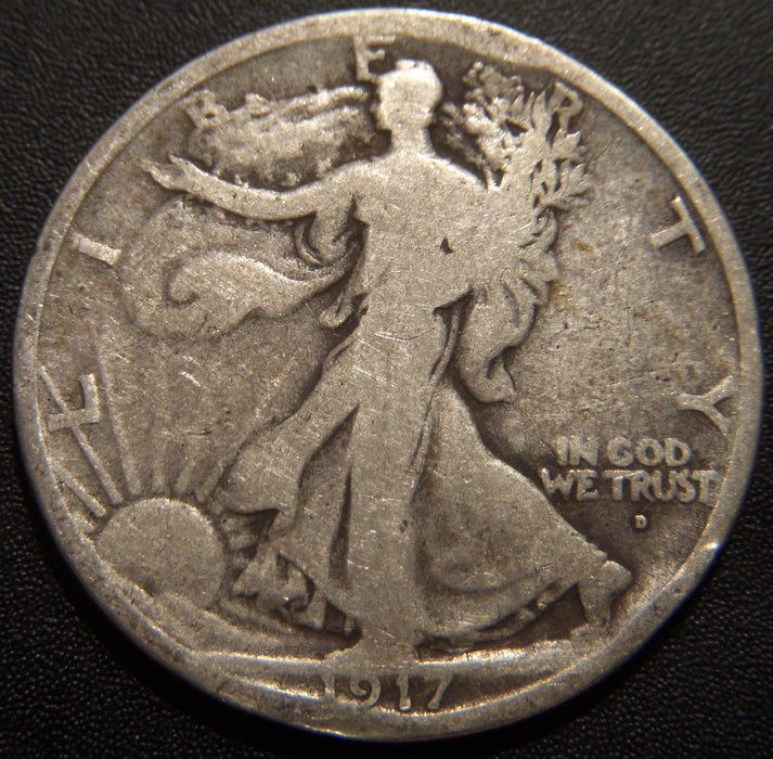 1917-D Obverse Walking Half Dollar - Good