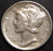 1927-D Mercury Dime - AU