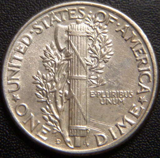 1927-D Mercury Dime - AU