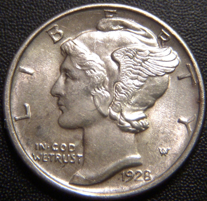 1928-D Mercury Dime - AU