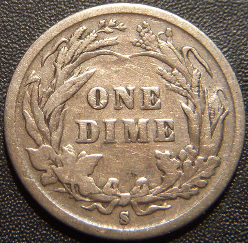 1892-S Barber Dime - Very Good