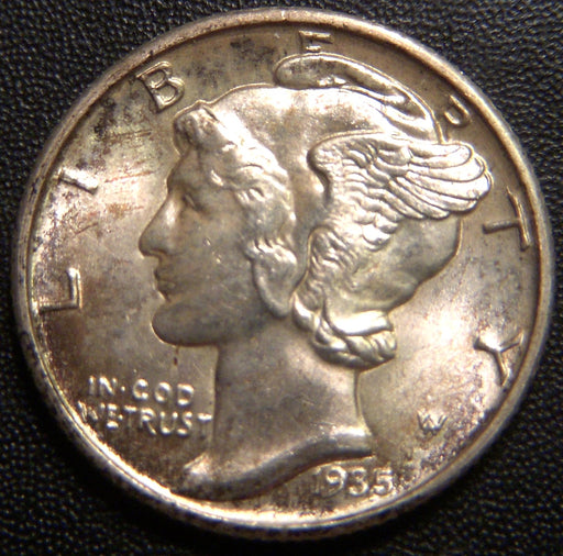 1935-D Mercury Dime - AU